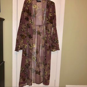 *SOLD* Chiffon floral duster